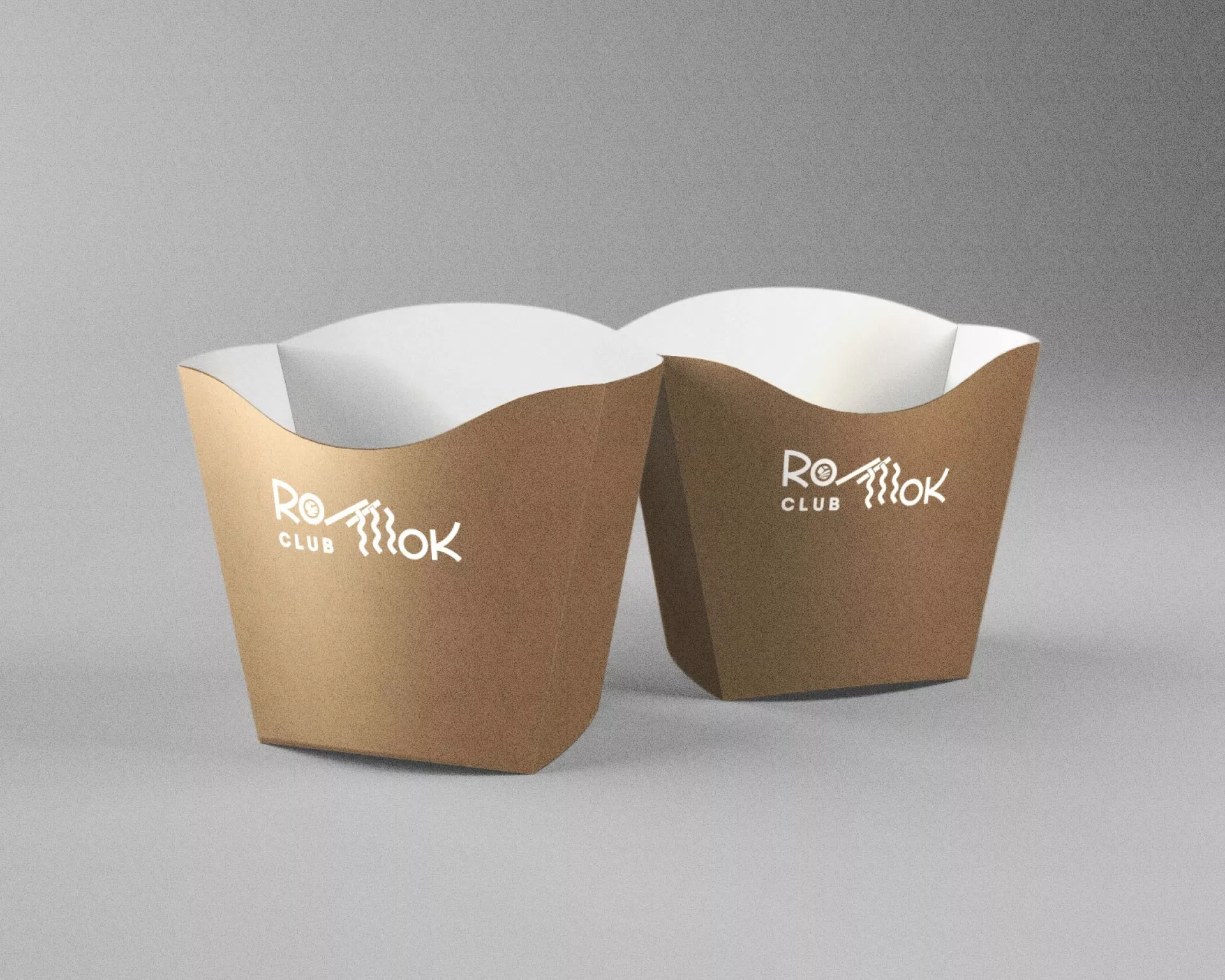 Создание дизайна упаковки суши-бара «Roll Wok Club» в Аксае